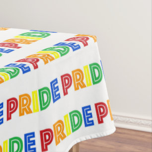 Toalha De Mesa Celebração LGBT Orgulho gay Mês Letras Arco-Íris