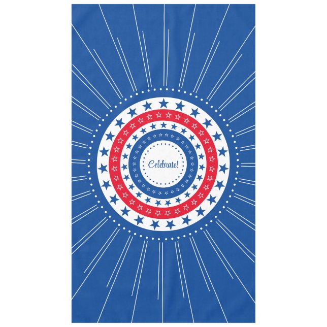 Toalha De Mesa Celebrar estrelas vermelhas, brancas e azuis (Frente)