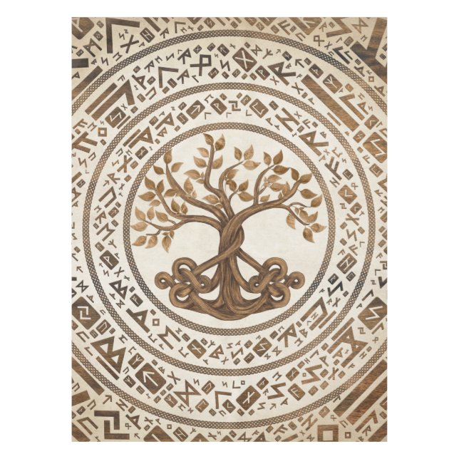 Toalha De Mesa Celtic Knot Tree of life -Yggdrasil (Frente)