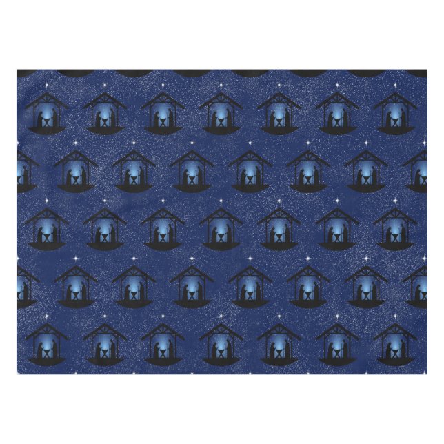Toalha De Mesa Cena de Natal Religiosa (Frente (Horizontal))