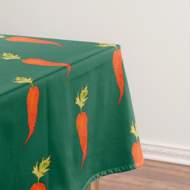 Toalha De Mesa Cenoura Alegre em Aquarela (Posição Original)