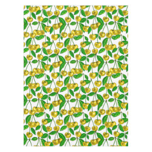 Toalha De Mesa Cerejas amarelas em branco