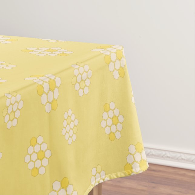 Toalha De Mesa Chá de fraldas amarelo de mel do Pastel Elegante (Posição Original)
