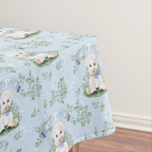 Toalha De Mesa Chá de fraldas Floral Azul-Lamb