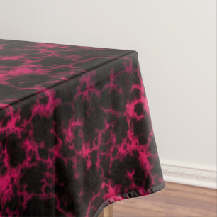 Toalha De Mesa Chama rosa e preta vibrante