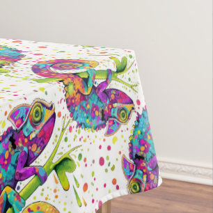 Toalha De Mesa Chameleon Paint mantém estilo aquarela