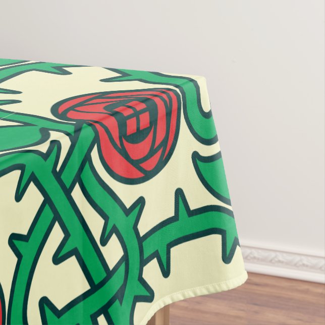 Toalha De Mesa Charles Rennie Mackintosh Rosa Pattern Tablecloth (Posição Original)
