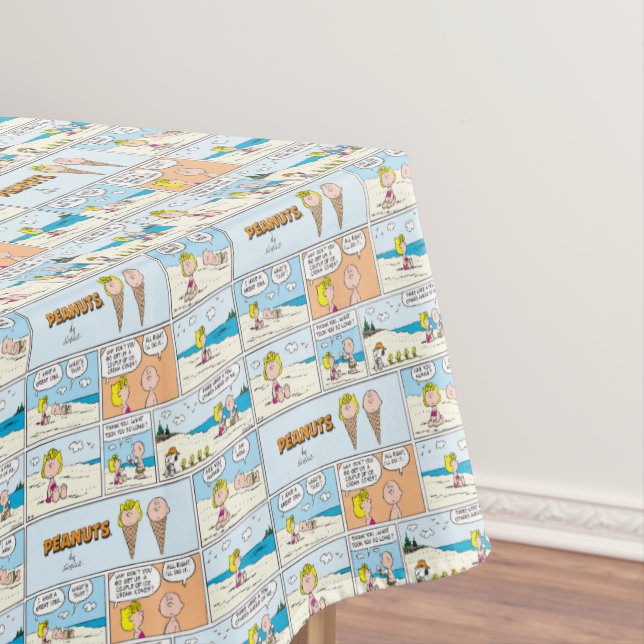 Toalha De Mesa Charlie Brown & Sally Sorvete Na Praia (Posição Original)