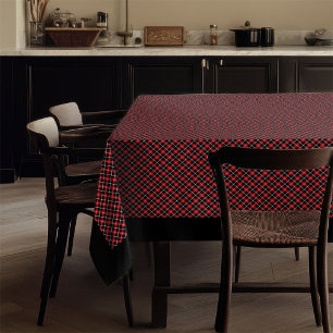 Toalha De Mesa Charme de Mesa de Lumberjack de Verificação Preta