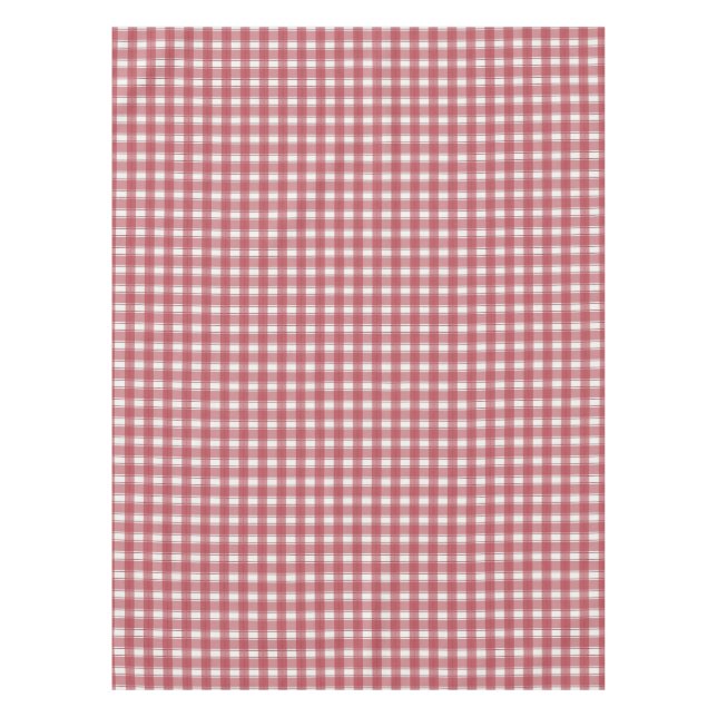 Toalha De Mesa Charme de Xadrez Vermelho (Frente)