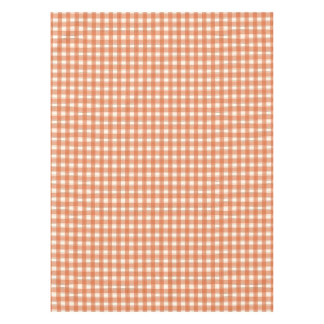 Toalha De Mesa Charme Xadrez Laranja (Frente)