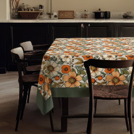 Toalha De Mesa Charmoso terracotta de outono, sage de flores bran