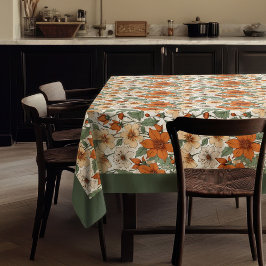 Toalha De Mesa Charmoso terracotta de outono, sage de flores bran