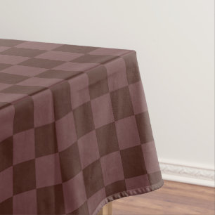 Toalha De Mesa Checkerboard castanho escuro