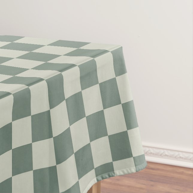 Toalha De Mesa Checkerboard verde (Posição Original)
