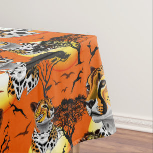 Toalha De Mesa Cheetah African Feline Wild Animal