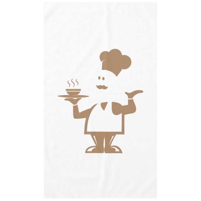 Toalha De Mesa Chef segurando uma tigela de sopa (Frente)
