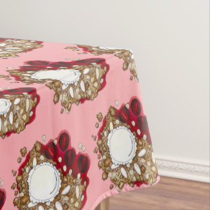 Toalha De Mesa Cherry Crumble Cobbler Dessert Sorvete Picnic