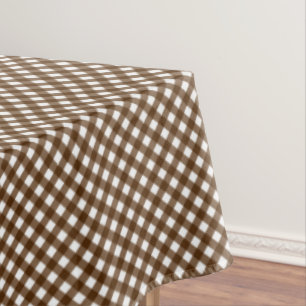 Toalha De Mesa CHEX 14-BROWN-COTTON TABLECLOTH 60x104in