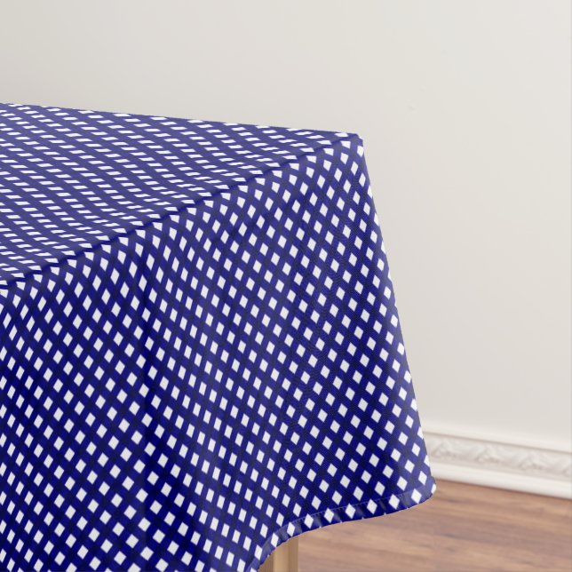 Toalha De Mesa CHEX 4-DARK BLUE-COTTON TABLECLOTH 52x70in (Posição Original)