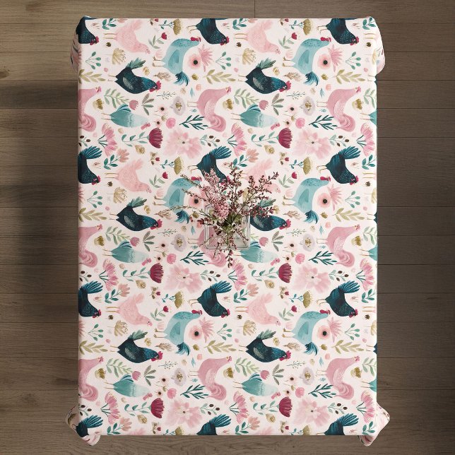 Toalha De Mesa Chickens Cottagecore  (Criador carregado)