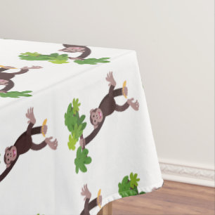 Toalha De Mesa Chimpanzé bonito na selva pendurada em desenho ani