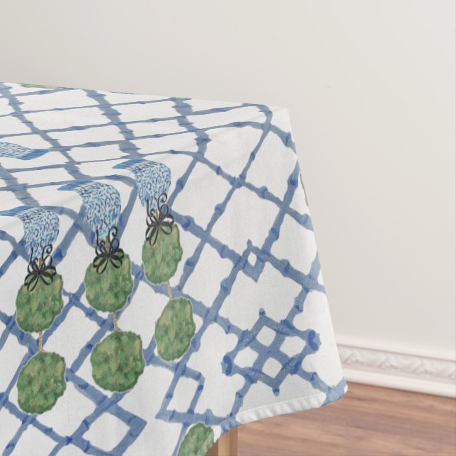 Toalha De Mesa Chinoiserie Bamboo Topiaries Topiaries (Posição Original)