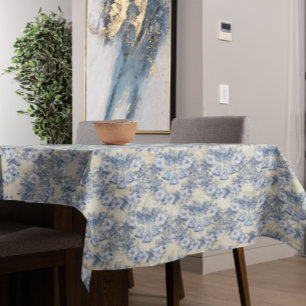 Toalha De Mesa Chinoiserie Vintage Sinos Azuis Campainhas Férias