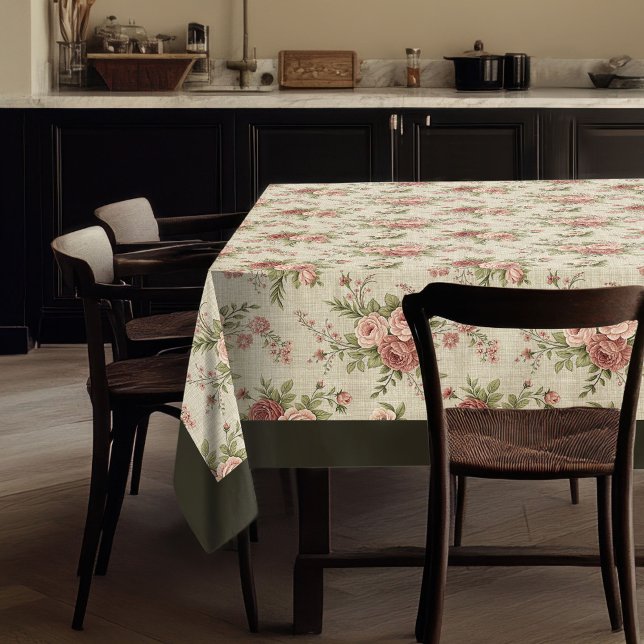 Toalha De Mesa Chique elegante, "Cozy and Feminine Touch" (Elegant Shabby Chic Cozy and Feminine Touch Tablecloth)