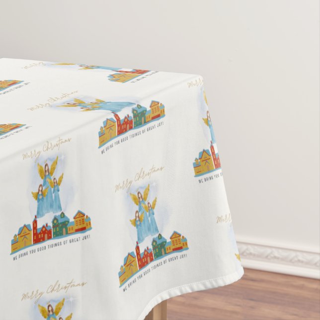 Toalha De Mesa Christmas Angels Bring Joy and Tidings Home Decor! (Posição Original)