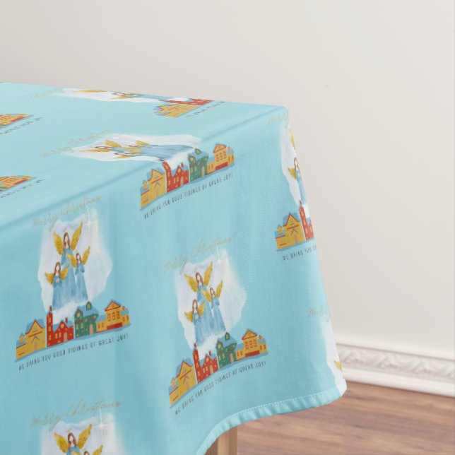 Toalha De Mesa Christmas Angels Bring Joy and Tidings Home Decor! (Posição Original)