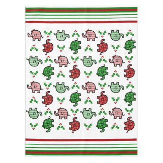 Toalha De Mesa Christmas Elephant Pattern Tablecloth