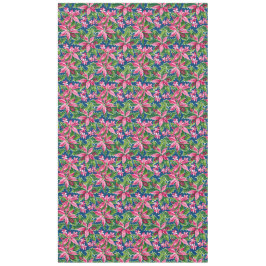 Toalha De Mesa Christmas Holly And Flower Patterned 