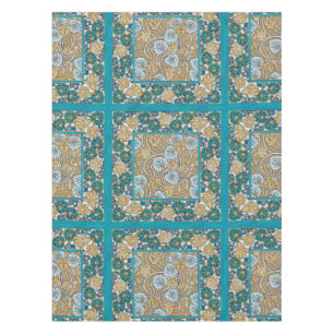 Toalha De Mesa ciclamen azul arte nova flor botânica