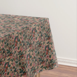 Toalha De Mesa Cilindro Floral Vintage 1830s - Algodão impresso