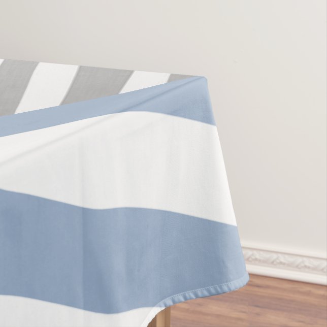 Toalha De Mesa Cinza de Abstrato de Tablecloth  Azul Branco (Posição Original)