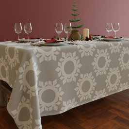 Toalha De Mesa Cinza de Floco de Neve Moderno Tablecloth de Natal