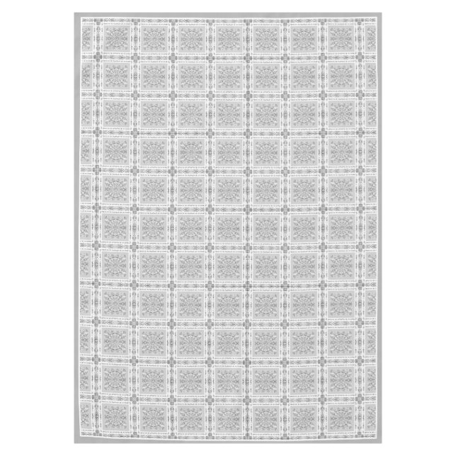 Toalha De Mesa Cinza de rendas cerâmicas (Frente)