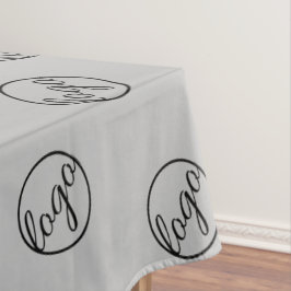 Toalha De Mesa Cinza leve personalizada mostra comercial de logot