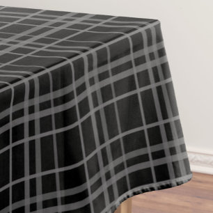 Toalha De Mesa Cinza No Design Do Padrão De Xadrez Do Tartan Pret