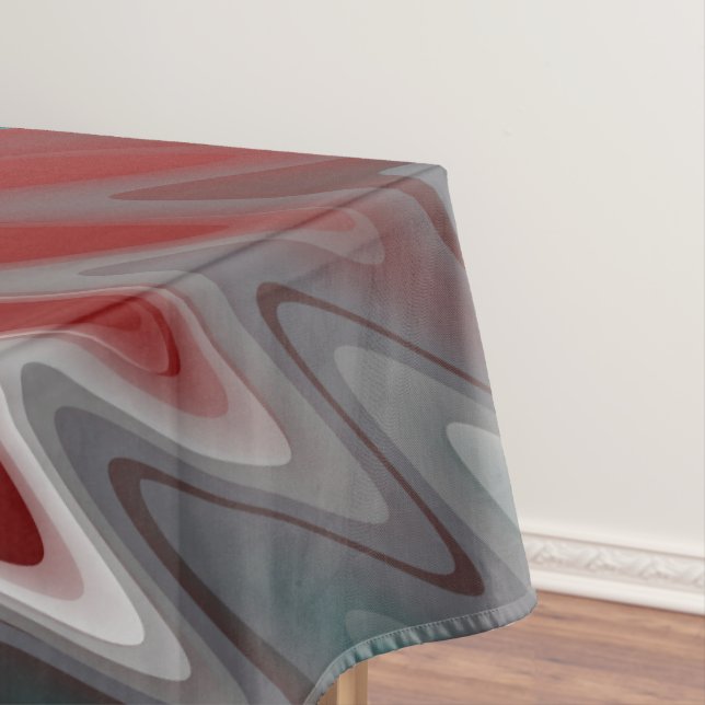 Toalha De Mesa Cinza ondas em lágrima (Posição Original)