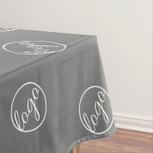Toalha De Mesa Cinza Personalizada Restaurante Comercial Mostrar