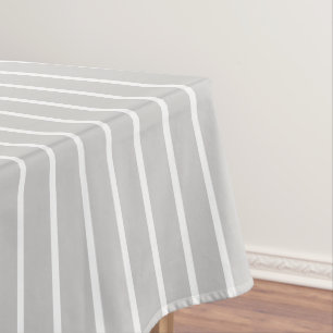 Toalha De Mesa Cinzas Brancas de Stripes