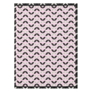 Toalha De Mesa Cinzas cor-de-rosa-chic e pétalas florais brancas