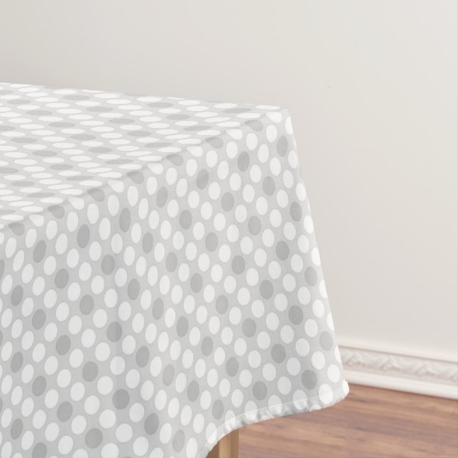 Toalha De Mesa cinzas leves da Bolinhas em moda (Posição Original)