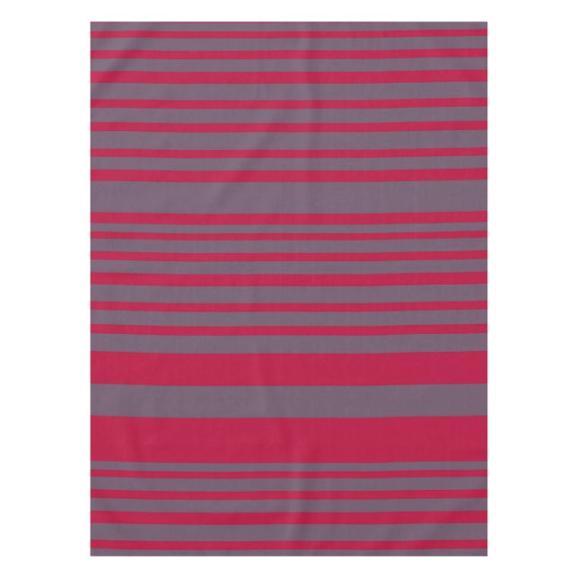 Toalha De Mesa Cinzas Vermelhas Stripes (Frente)