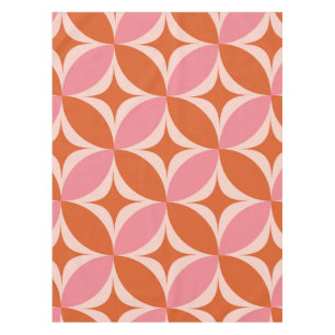 Toalha De Mesa Círculo de meio século estoura-se rosa e laranja