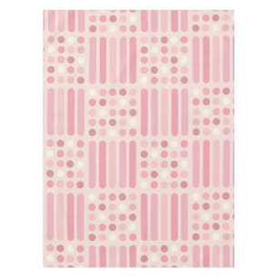 Toalha De Mesa Círculos do século meio - Baunilha rosa