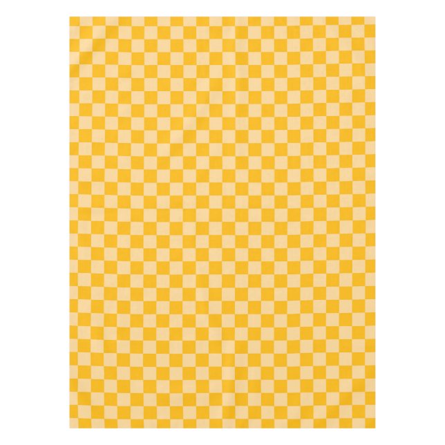 Toalha De Mesa Citrus cream checkered board pattern (Frente)