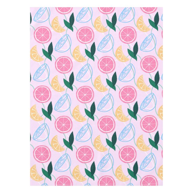 Toalha De Mesa Citrus Pattern Tablecloth (Frente)